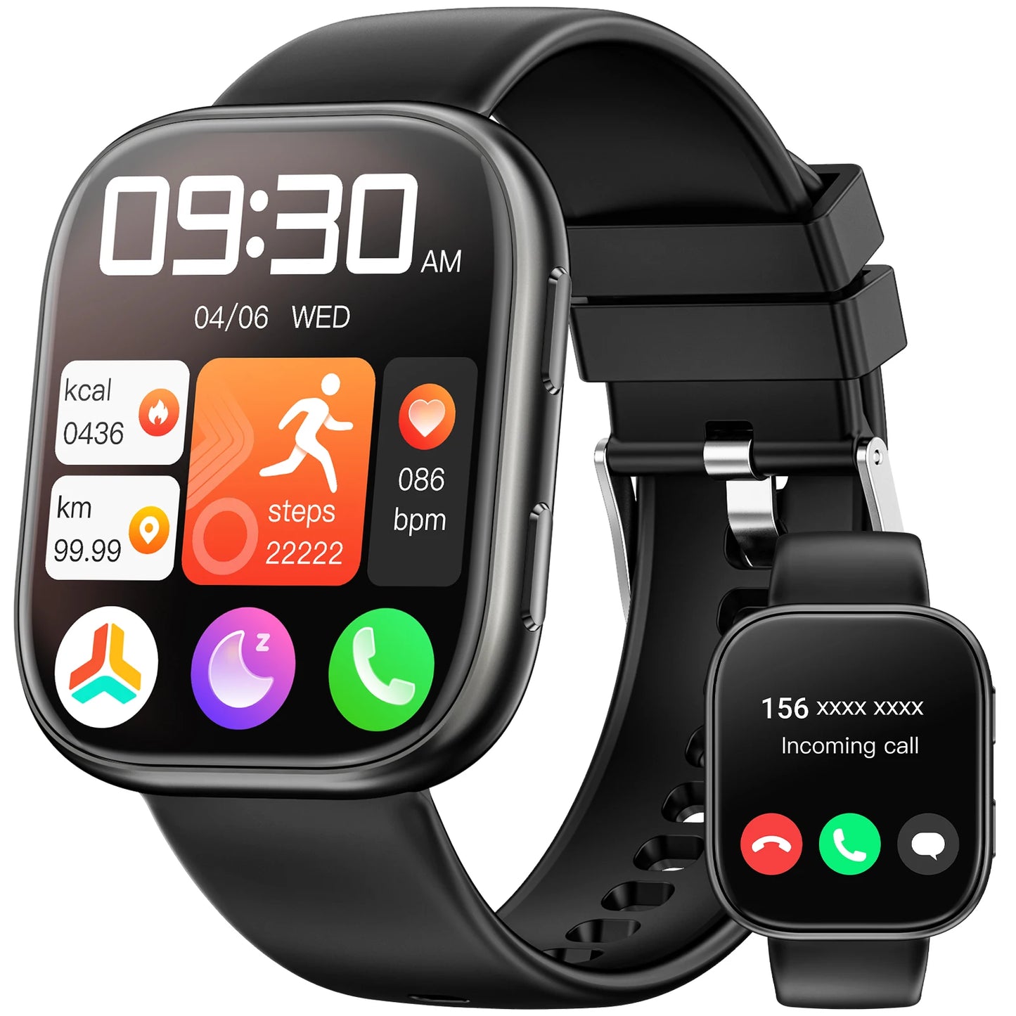 Smartwatch for Android iOS With Heart Rate Monitor Waterproof Bluetooth