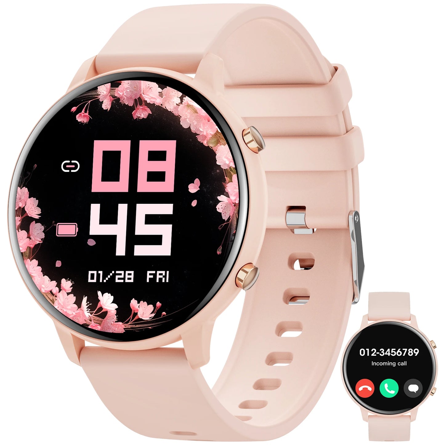 Smart Watch Bluetooth Calling BLE 5.2 IP67 Waterproof Heart Rate Fitness Tracker