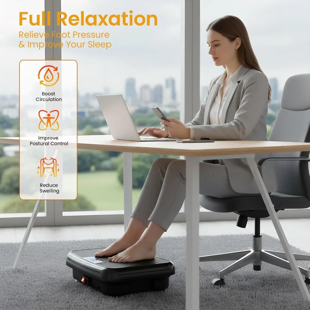 TISSCARE Vibration Plate Exercise Machine Mini Vibrating Plates for Lymphatic Drainage and Weight Loss
