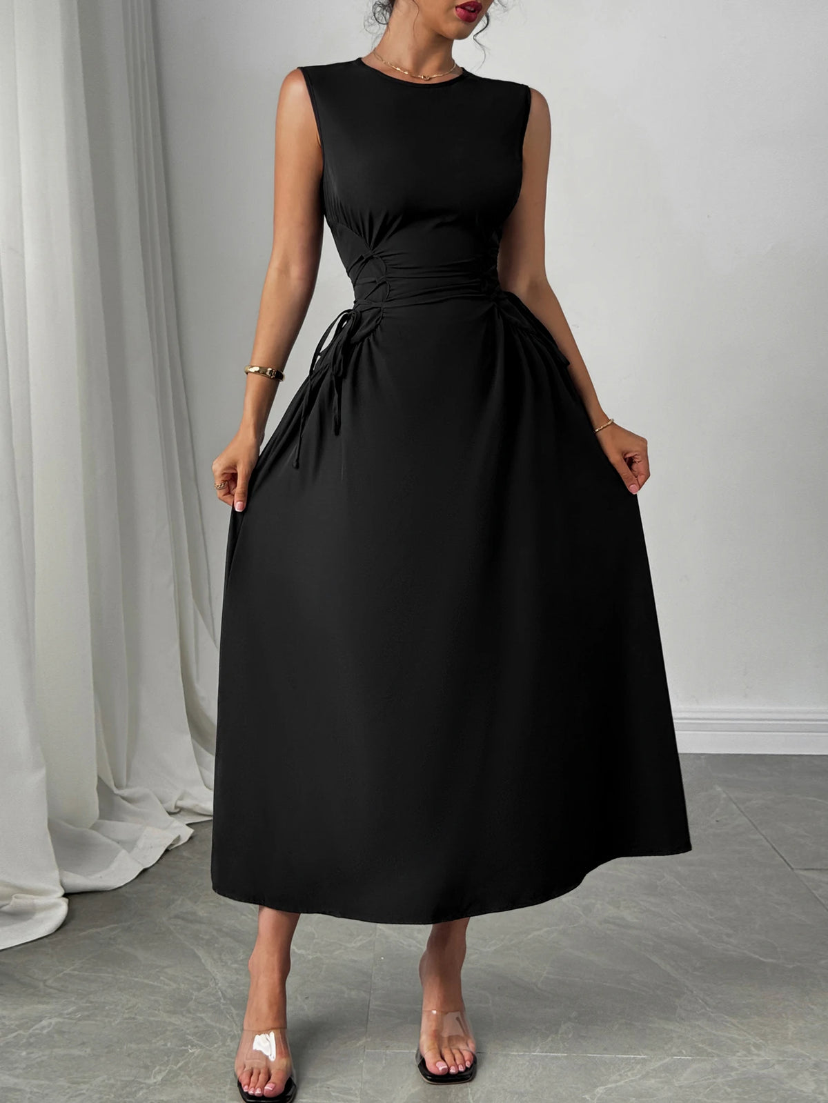 Womens Off Shoulder Bodycon Dress Featuring Elegant Bow Detail