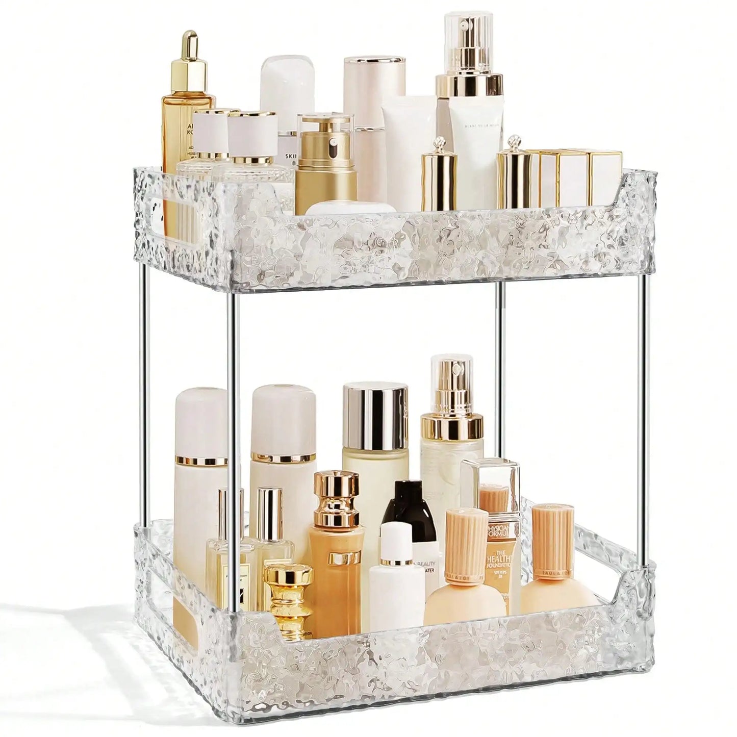 3 Tier Bathroom Counter Organizer, Vanity Makeup Skincare Storage Shelf, Perfume Cosmetic Display Stand for Dresser Countertop