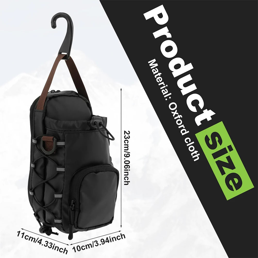 Magnetic Gym Chest Pouch with Bottle Holder Gym Crossbody Bag Gym Bottle Carrier Bag for Men Women Gym Accessories Organizer