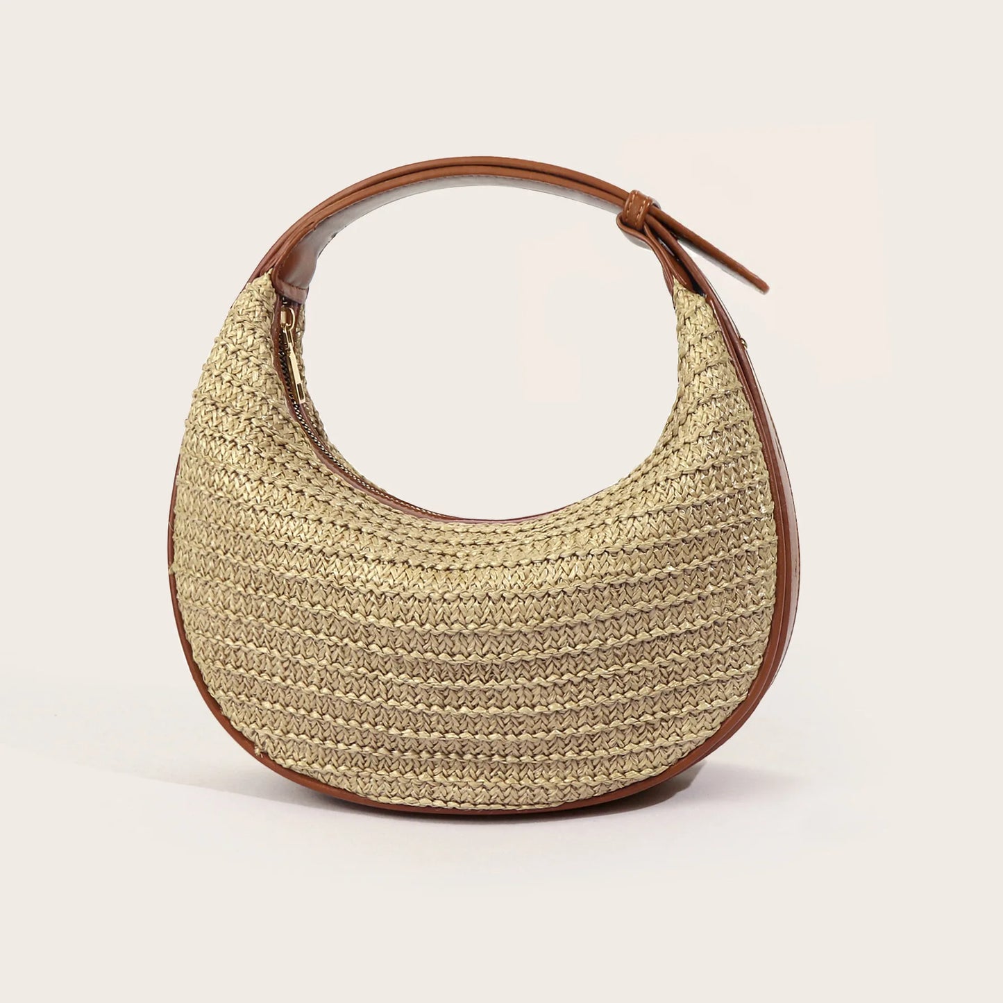 Straw Woven Top-Handle Bag For Women Summer Beach Tote