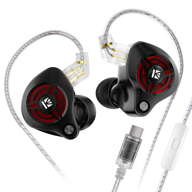 KBEAR BK1 Bang-K Wired IEM Gaming Earphones 10mm PET Dynamic Driver 5N OFC Detachabl Work for Switch PC Mobile FPS Gaming HiFi Music