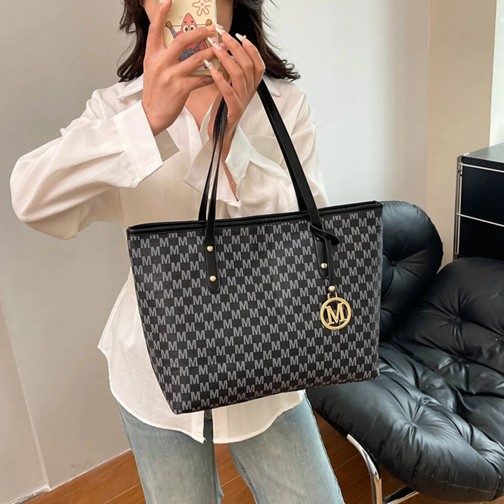 Stylish Women Fabric Tote Handbag With Adjustable Strap