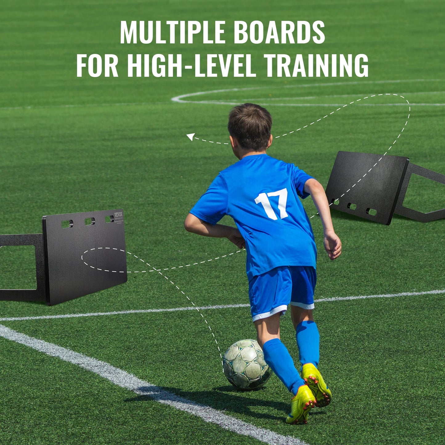 Soccer Rebounder Board Portable Wall With 2 Angles Foldable HDPE