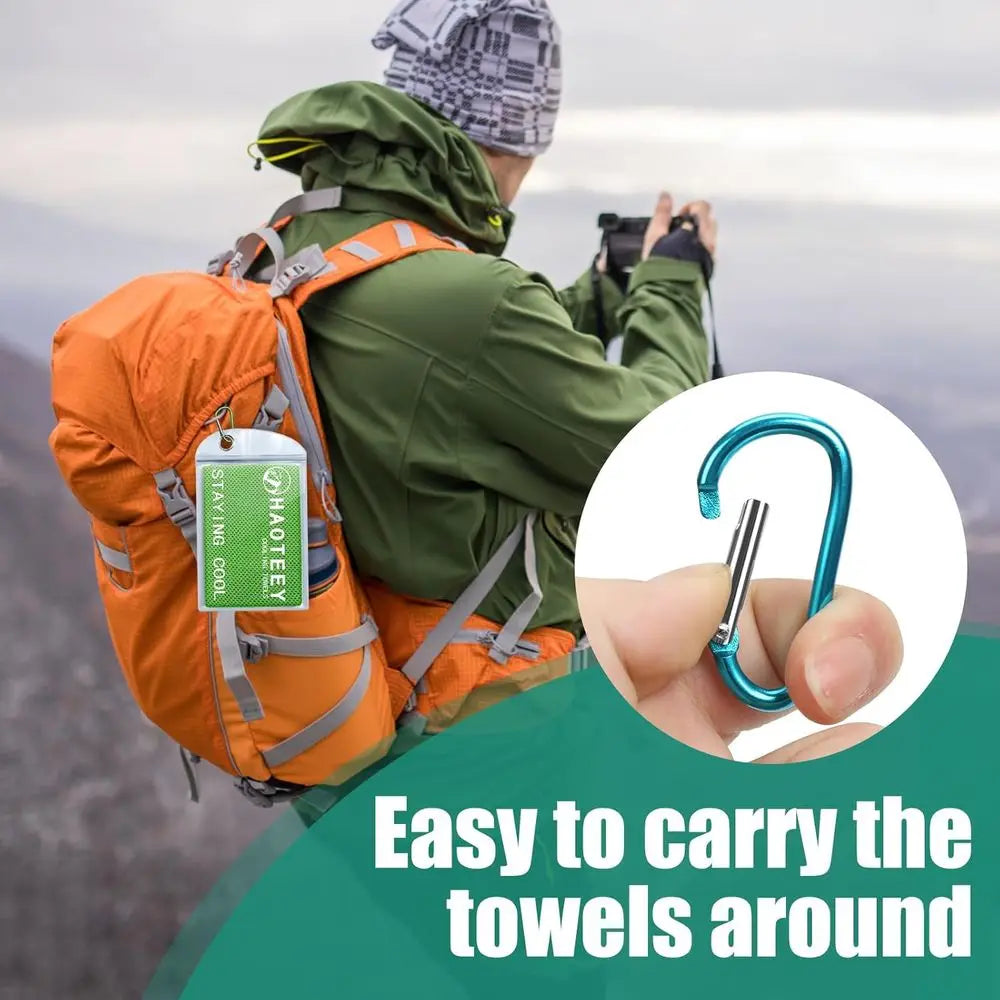 Set of 6 Cooling Towels for Sports, Yoga, Gym, and Outdoor Activities