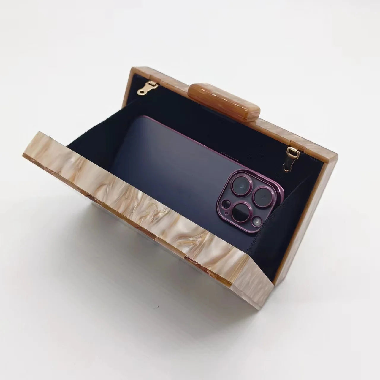 Acrylic Plaid Luxury Clutch Bag For Women Wedding Evening