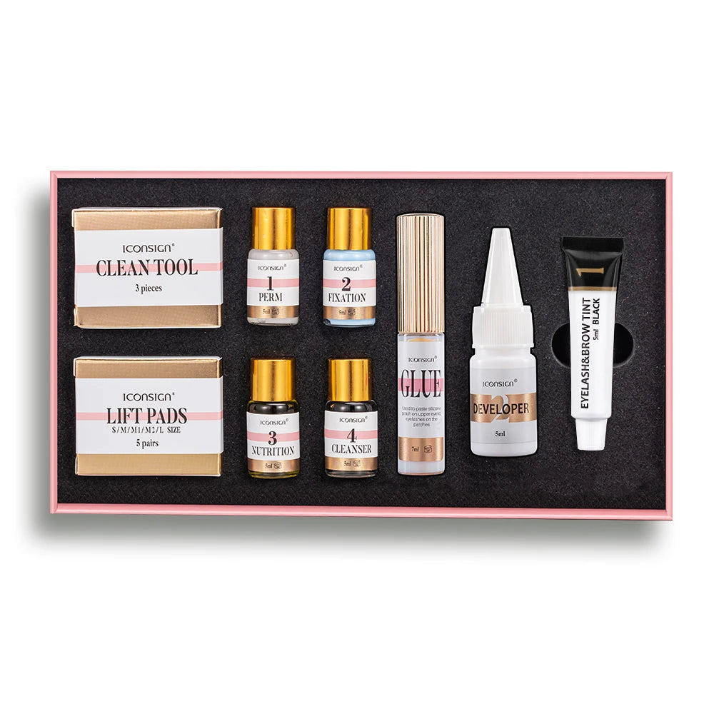 ICONSIGN Lash Lift and Tint Kit Professional Eyelash Lifting Tint Brow Lamination Dye Eye Makeup Tools