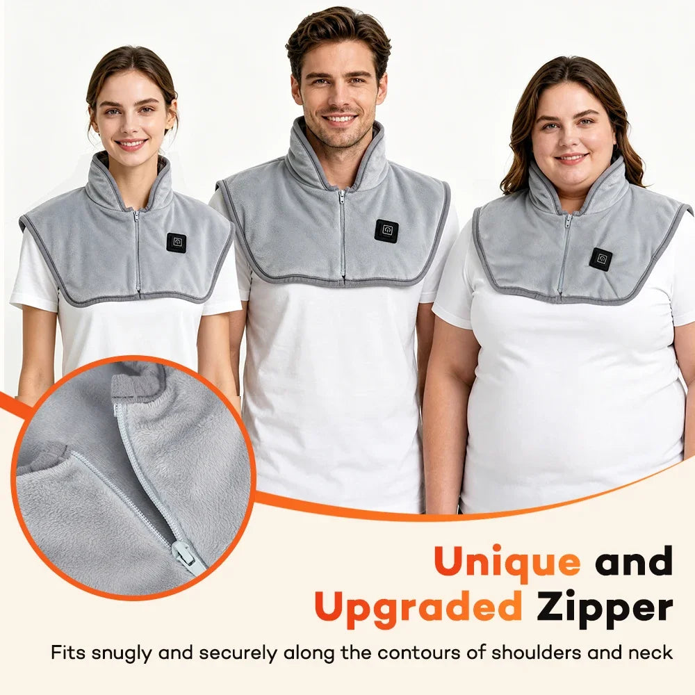 USB Heated Neck And Shoulder Wrap With Three Heat Settings