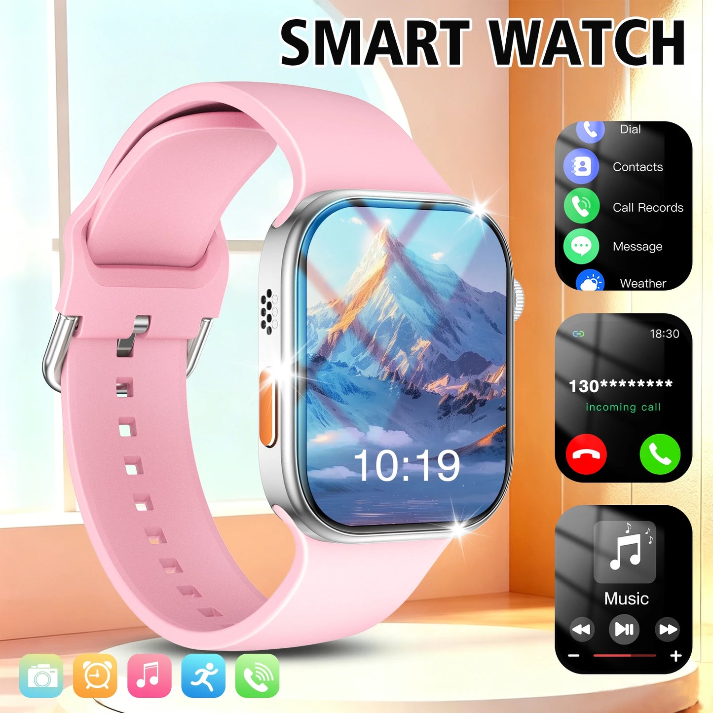 Odelettevcy Smartwatch Wireless Calling And Message Reminders