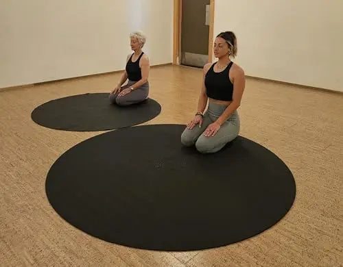 SISYAMA Round Yoga Mat With Tai Chi Symbol For Meditation