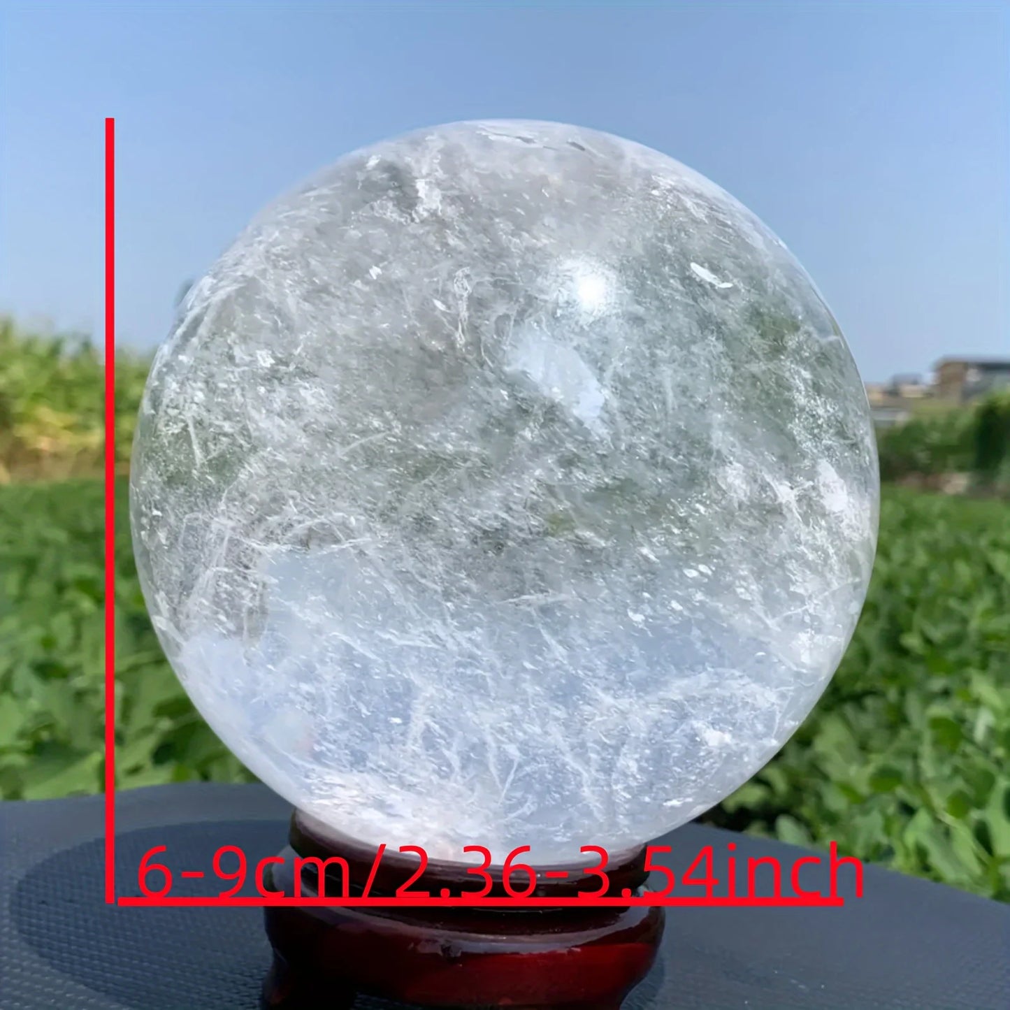 CrystalHola Clear Quartz Crystal Sphere Polished Home Decor Gift