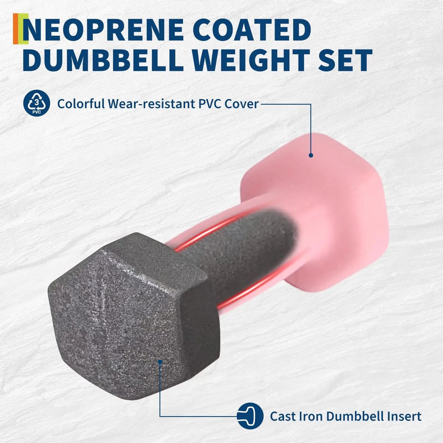 Neoprene Dumbbell Set for Home Gym 0-5 Kg Pair Kit