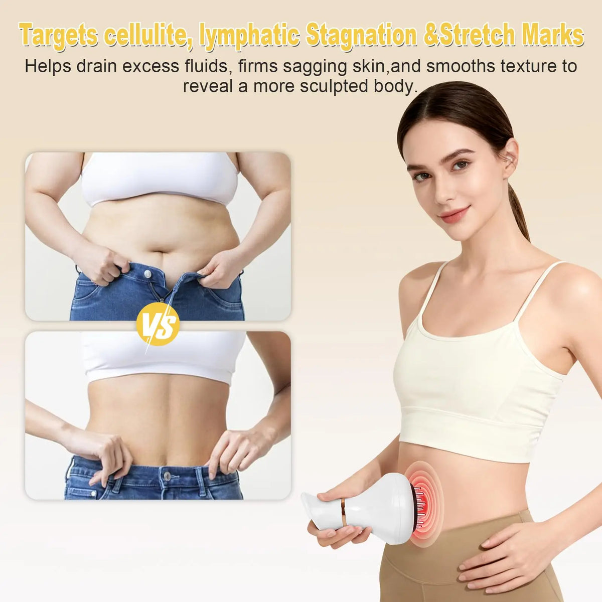 Jitesy Lymphatic Drainage Massager With Heat And Vibration Body Sculpting