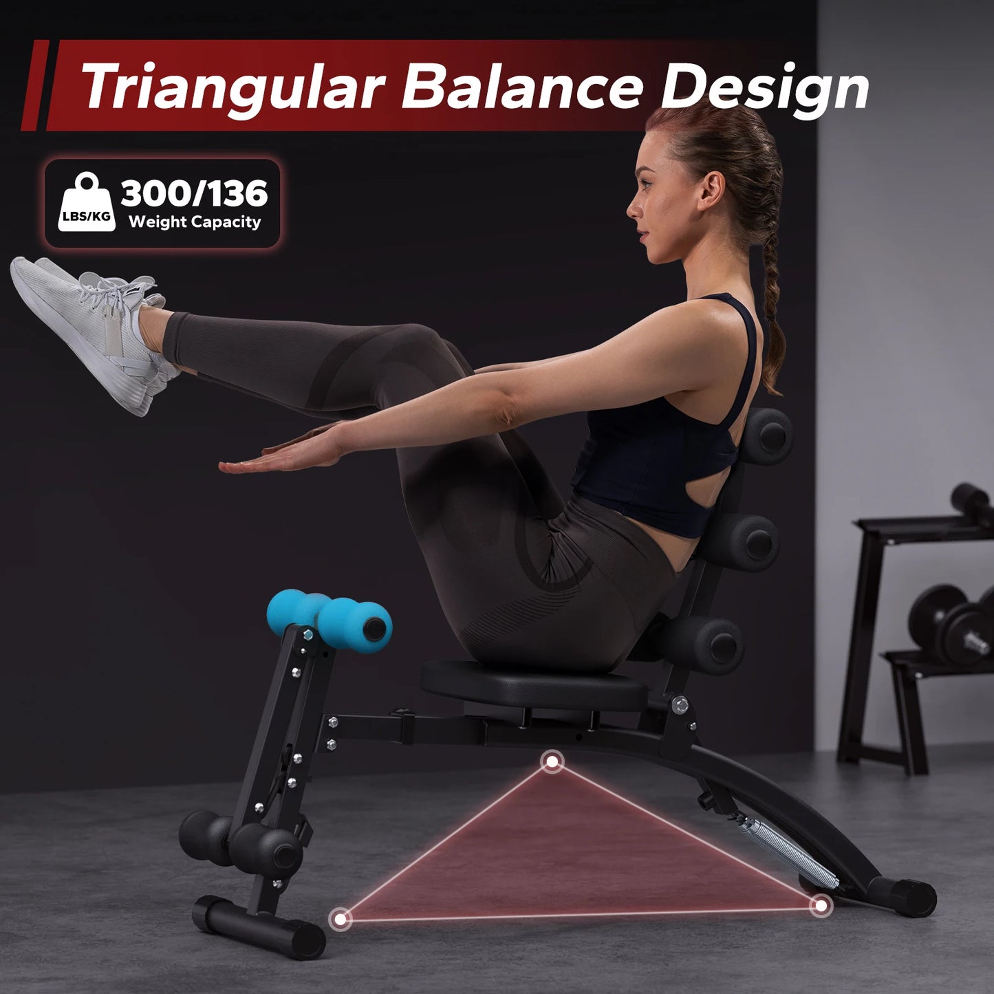 MERACH Ab Machine Multi Functional Adjustable Sit Up Bench Gym