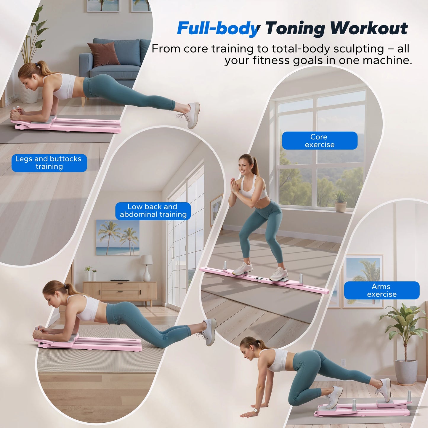 Merach Pilates Board Multifunctional Ab Trainer With Detachable Design