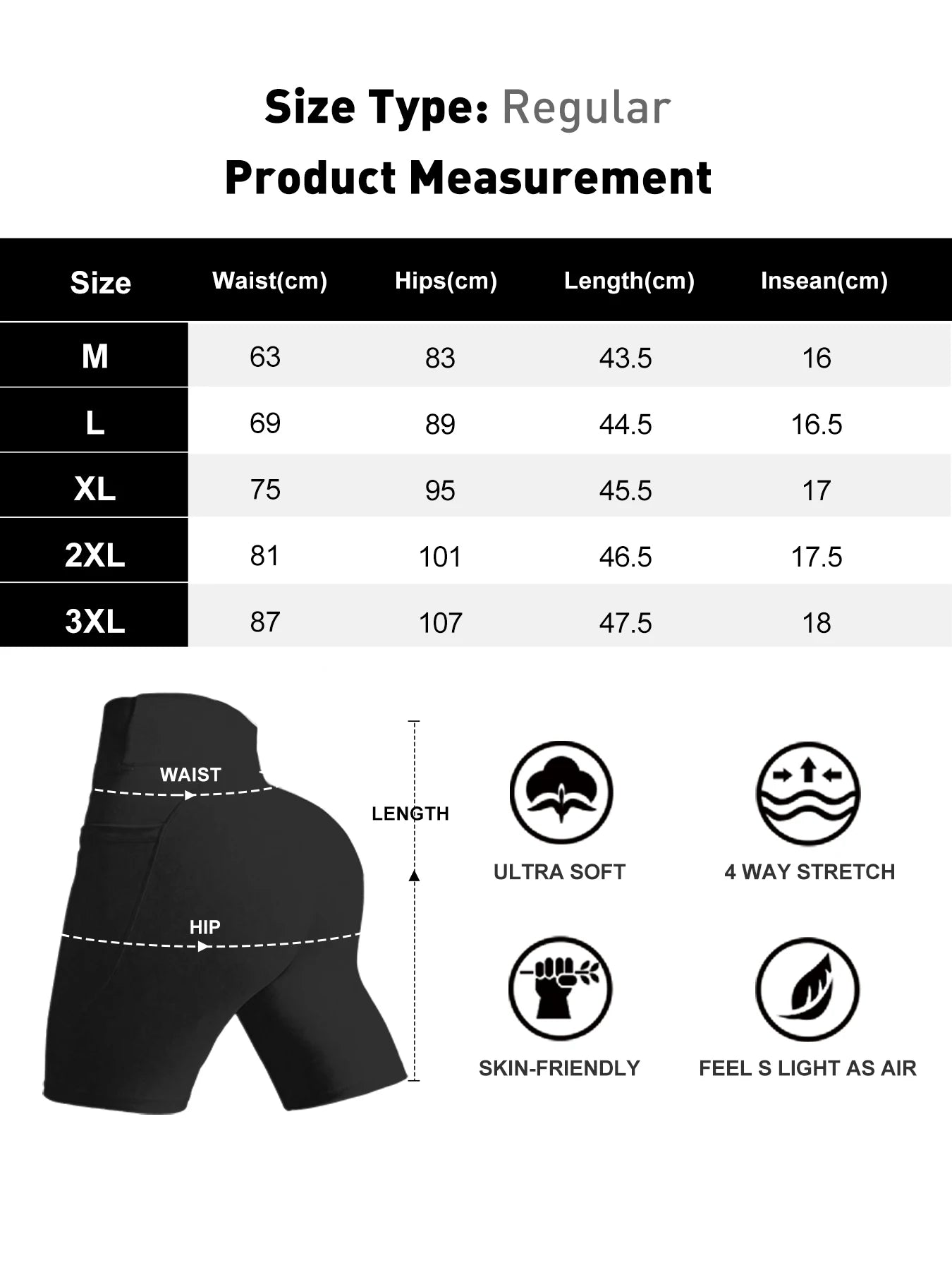 5 Pack Womens High Waisted Biker Shorts With Pockets