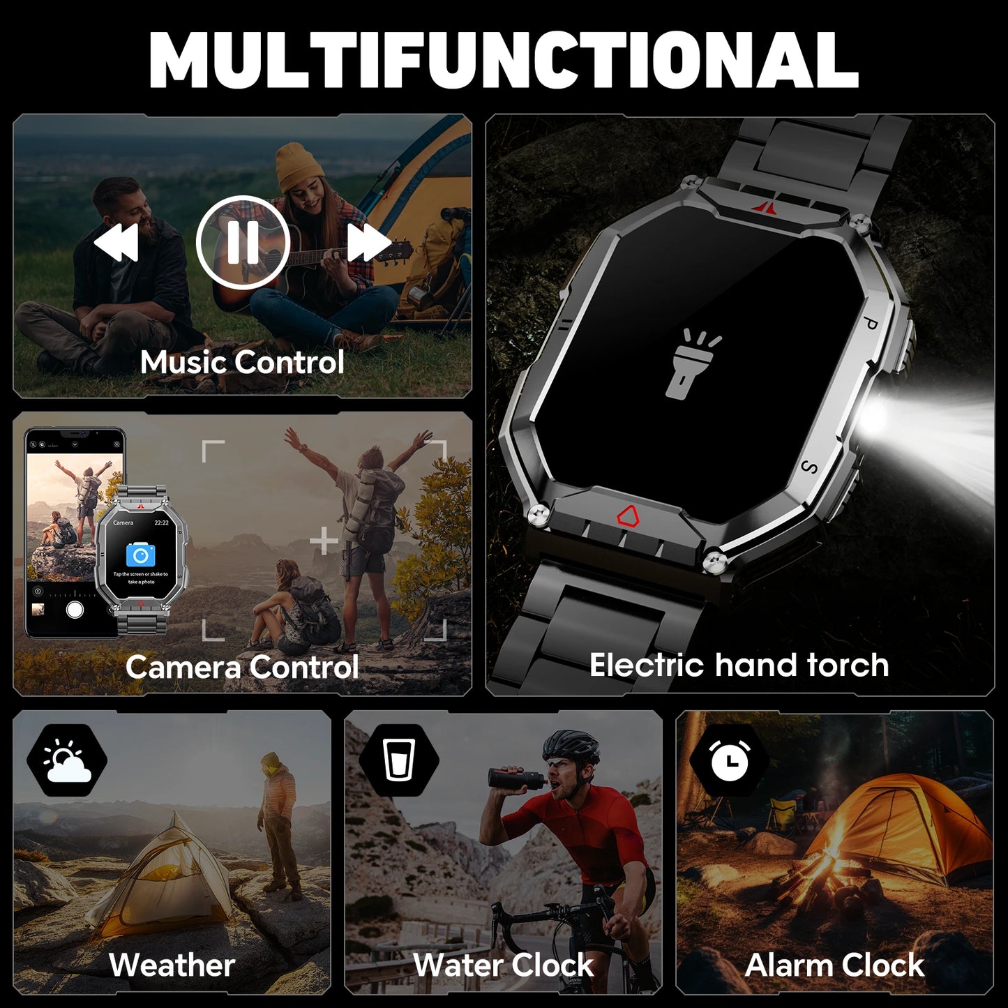 AMOLED Smart Watch With Bluetooth Calls GPS Heart Rate Monitor