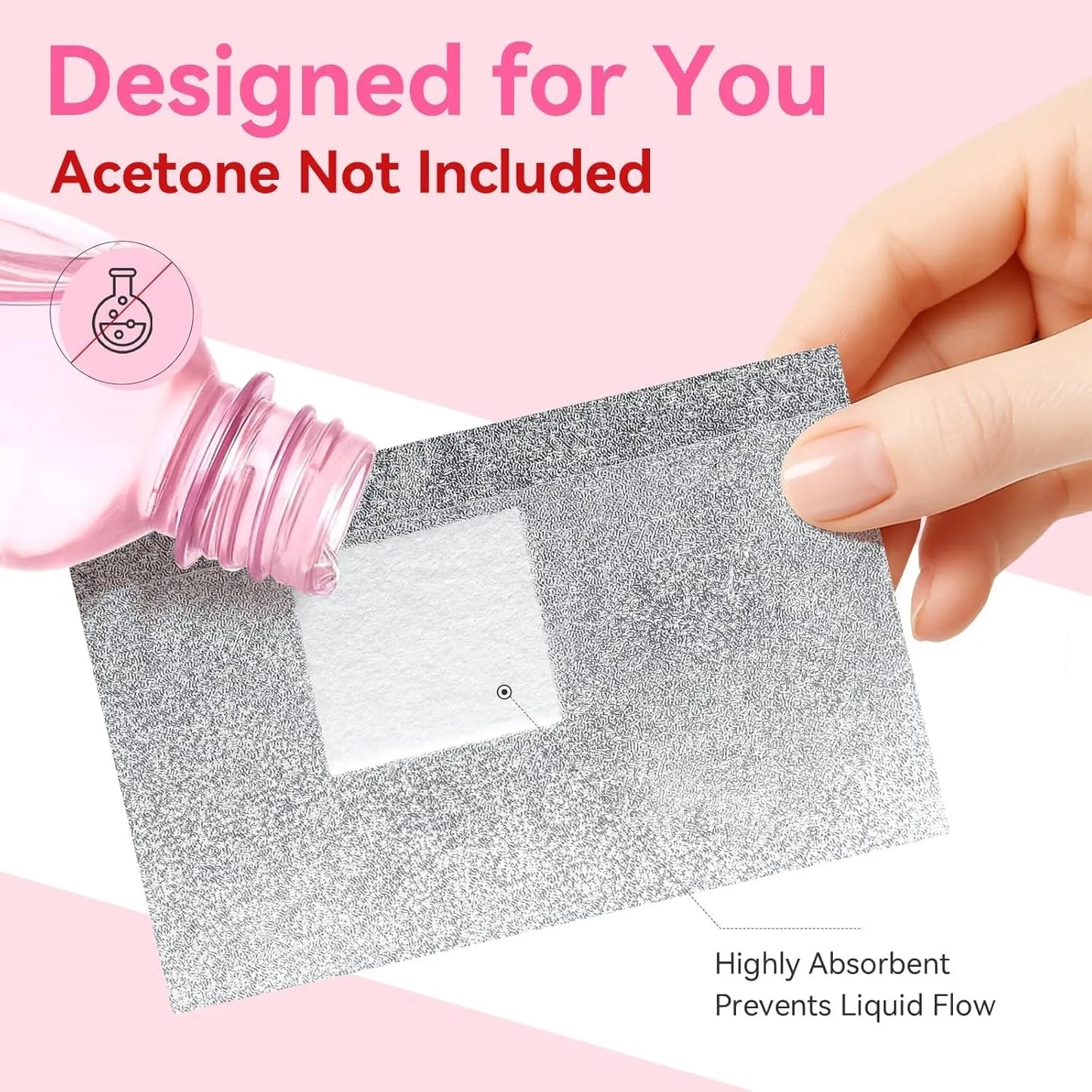 Nail Foil Wraps With Pre-Attached Pads For Gel Polish Removal