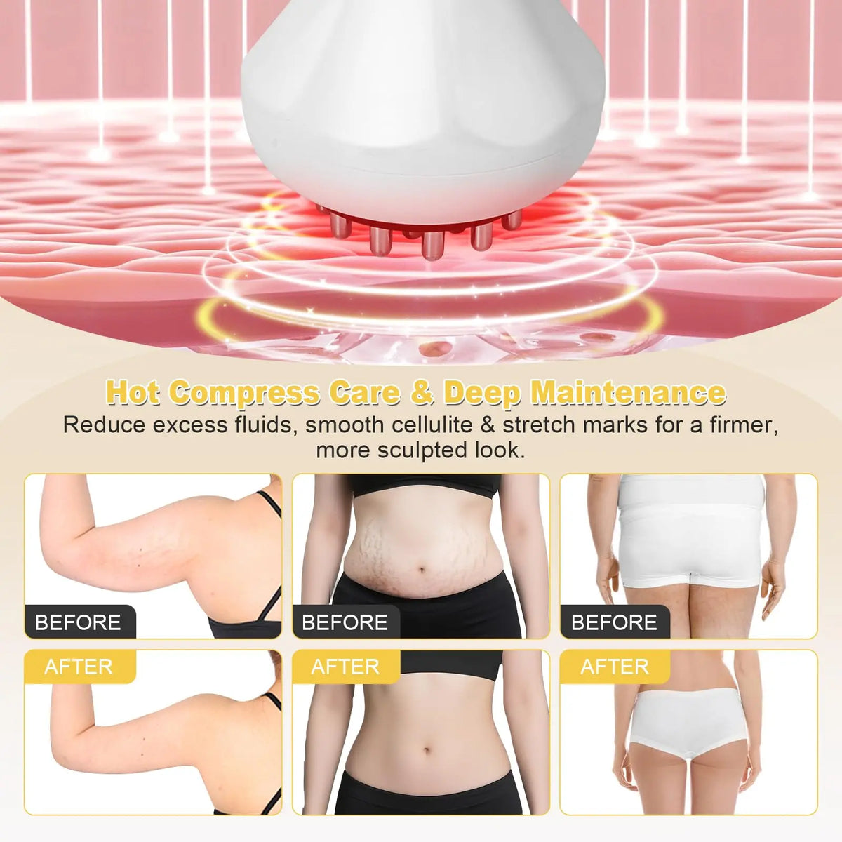 Jitesy Lymphatic Drainage Massager With Heat And Vibration Body Sculpting