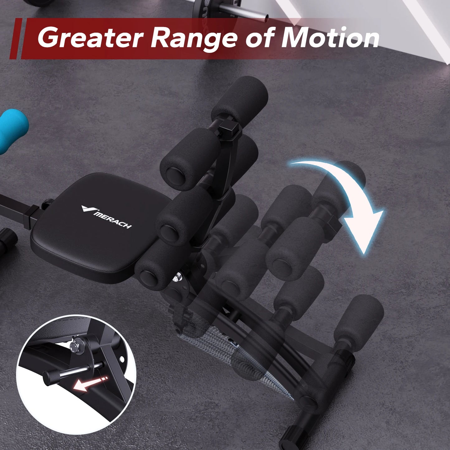 MERACH Ab Machine Multi Functional Adjustable Sit Up Bench Gym