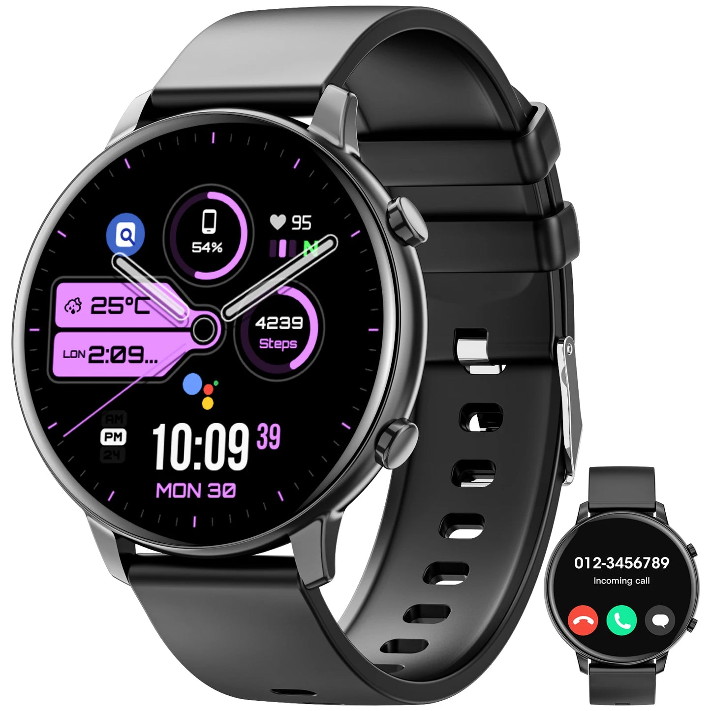 Smart Watch Bluetooth Calling BLE 5.2 IP67 Waterproof Heart Rate Fitness Tracker
