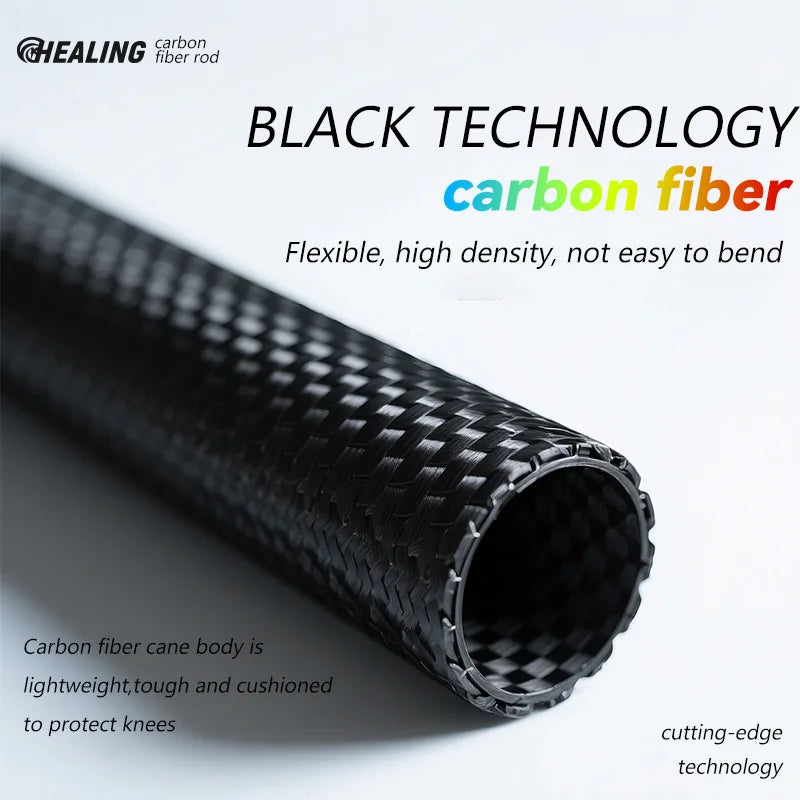 Okhealing Foldable Carbon Fiber Trekking Poles Ultra Light Hiking Sticks