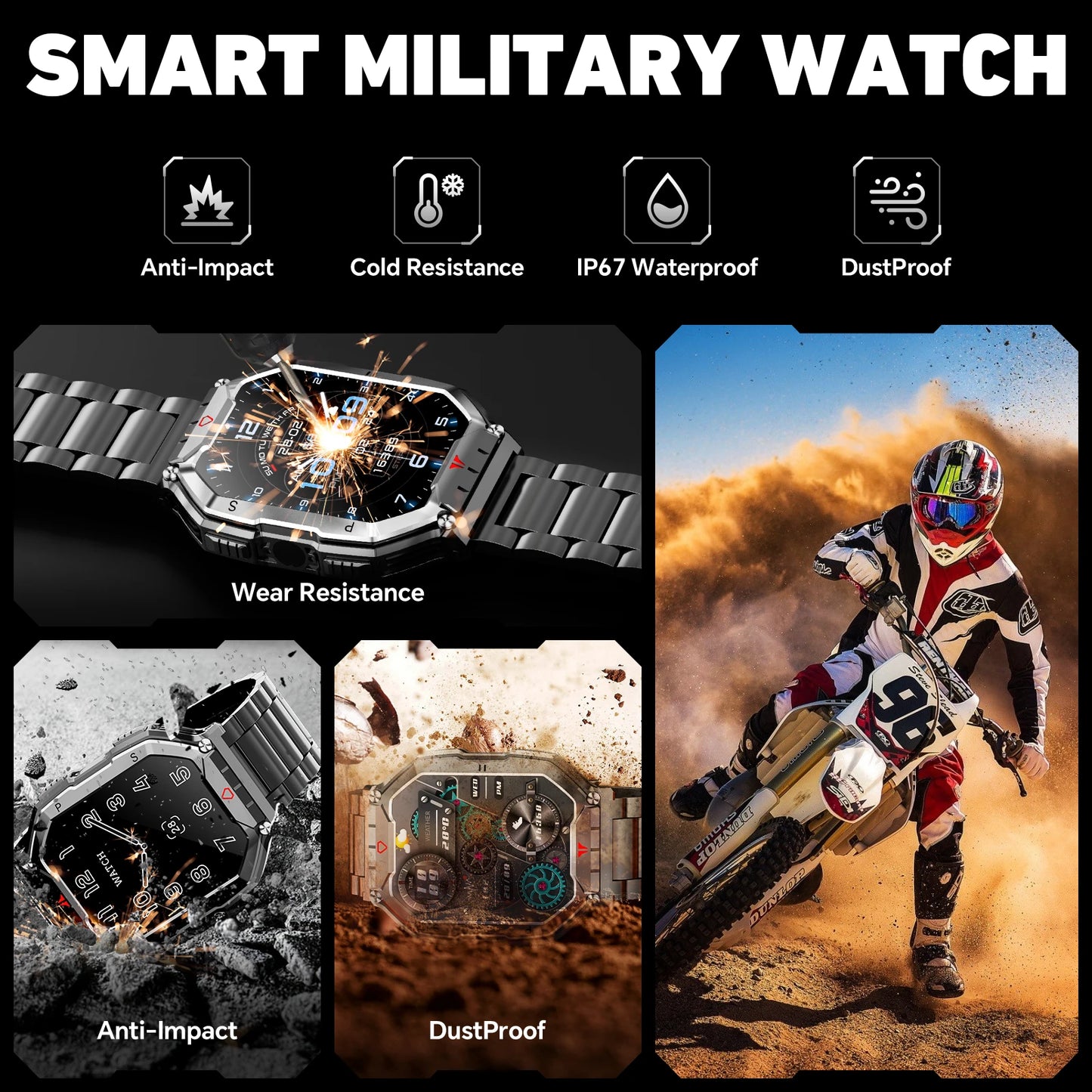AMOLED Smart Watch With Bluetooth Calls GPS Heart Rate Monitor