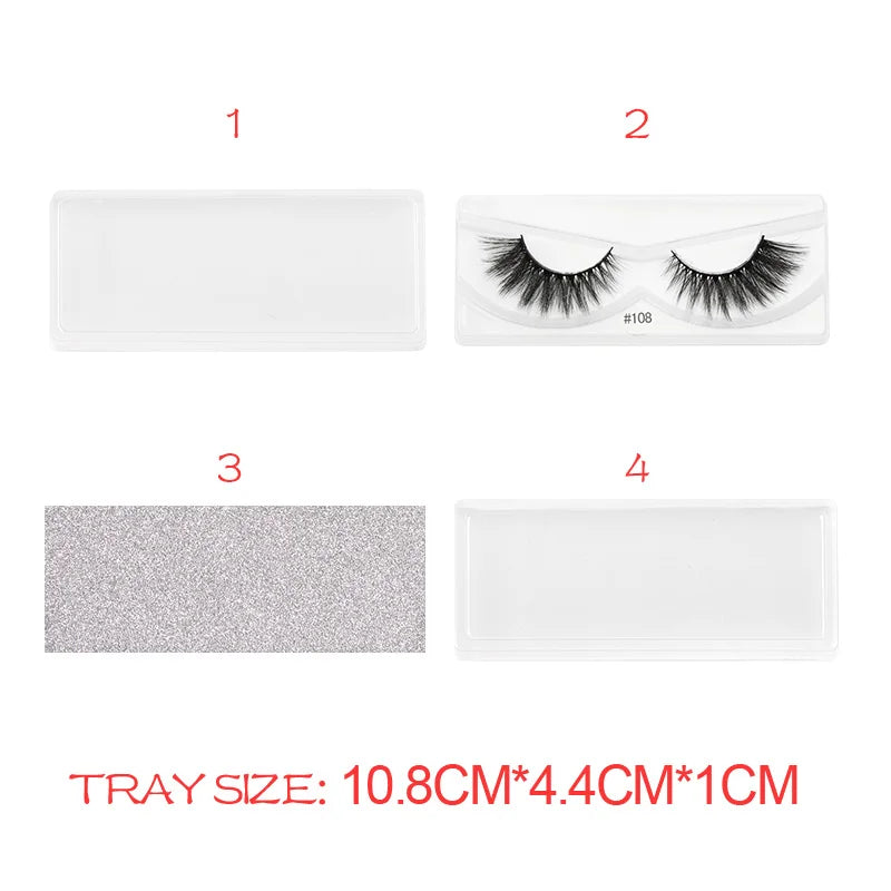 4/10/100 PCS Wholesale Fake Eyelashes 3D Faux Mink Lashes Natural Fluffy False Eyelash Extension Wispy Fake Eye Lash Makeup