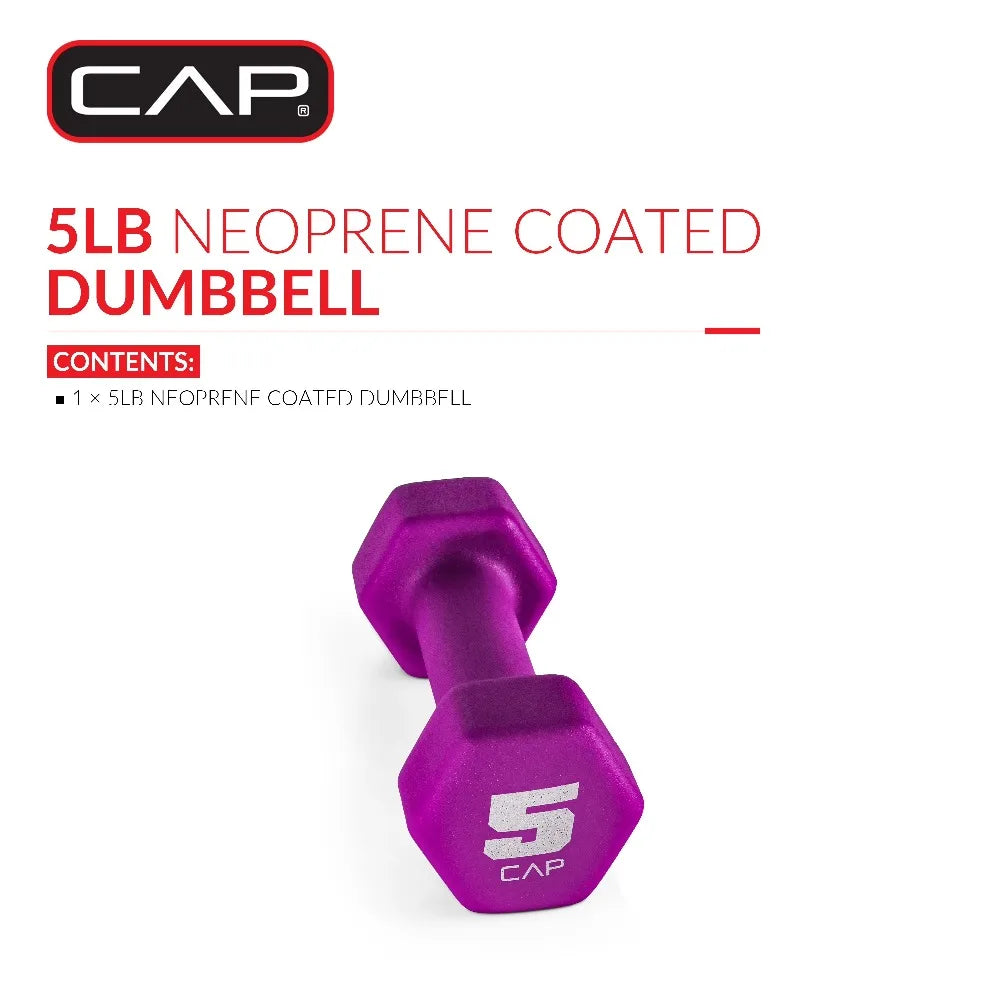 CAP Barbell Neoprene Hex Dumbbell Set for Home Gym Workouts