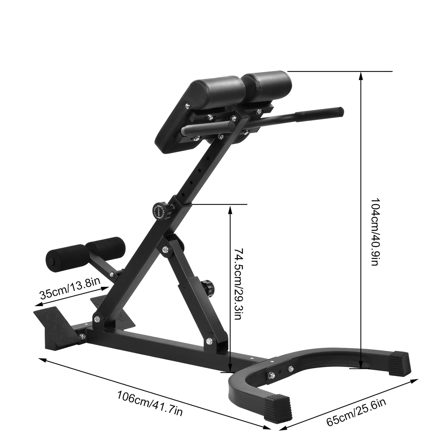 Folding Roman Chair Hyperextension Bench Portable Core Training
