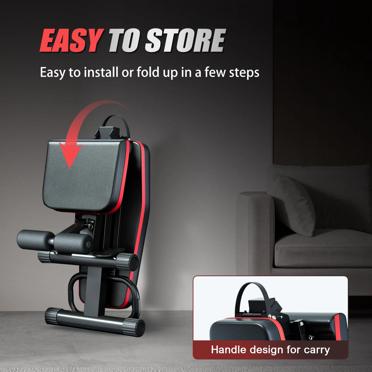 Foldable Dumbbell Weight Bench With Adjustable Level Settings