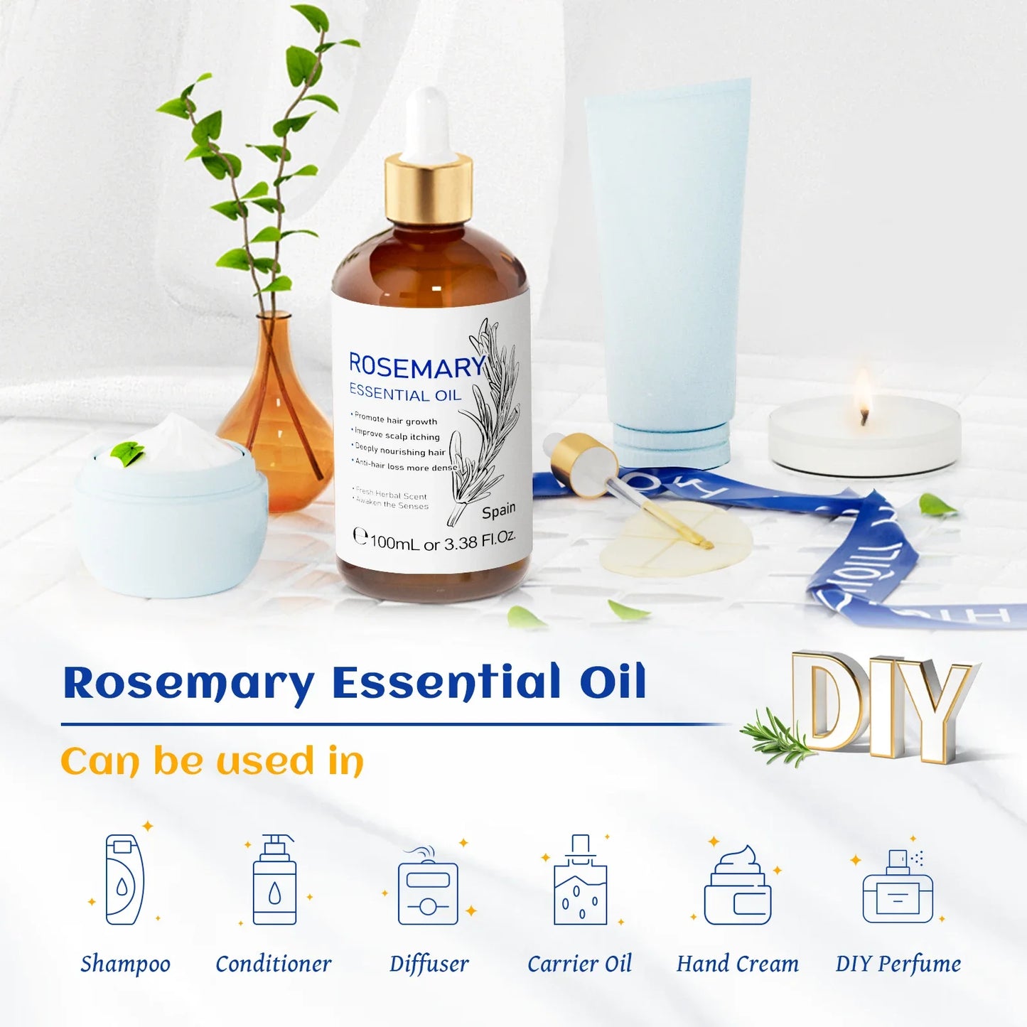 HIQILI Rosemary Jasmine Lavender Mint Essential Oils