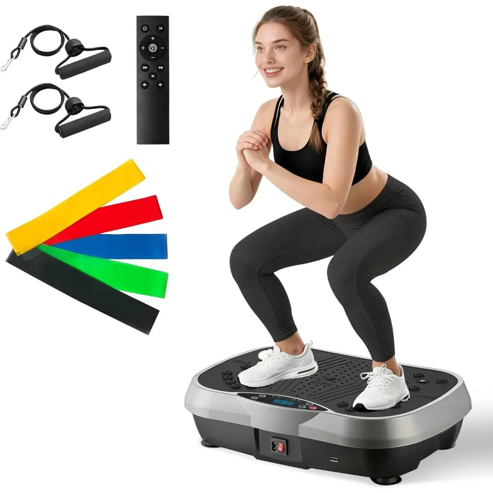 ALSO GO Vibration Plate Exercise Machine, 6 Workout Modes & 120-Level Vibration Platform for Weight Loss/Lymphatic Drainage