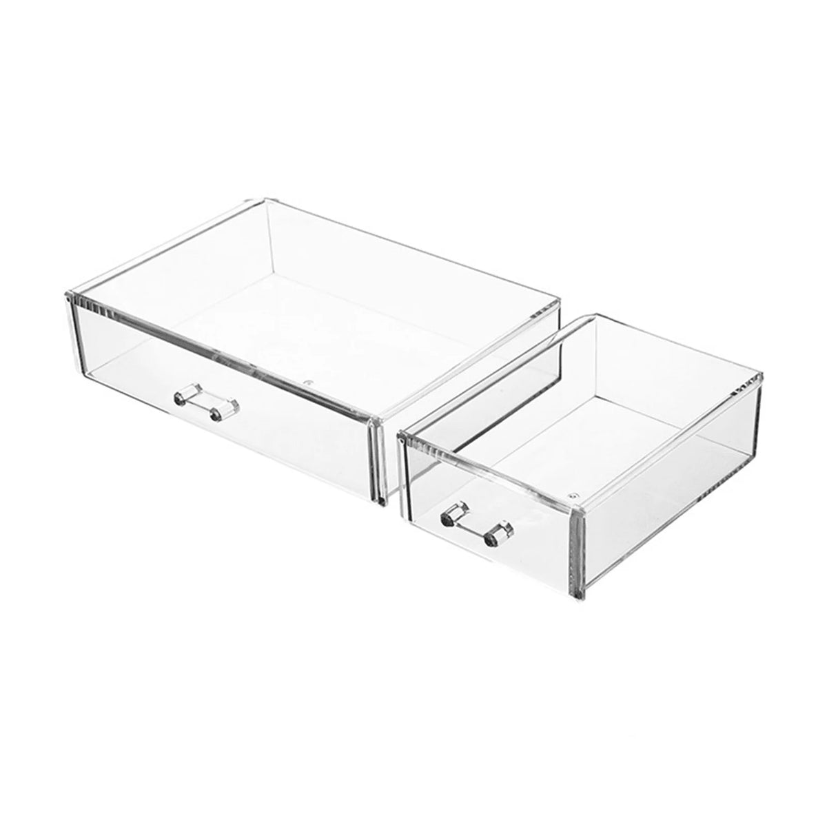 5-Tier Clear Makeup Organizer with 6 Drawers, Large Capacity Cosmetic Storage Case for Vanity Bathroom Dorm Desk, Skincare Jewelry Holder, Space Saver