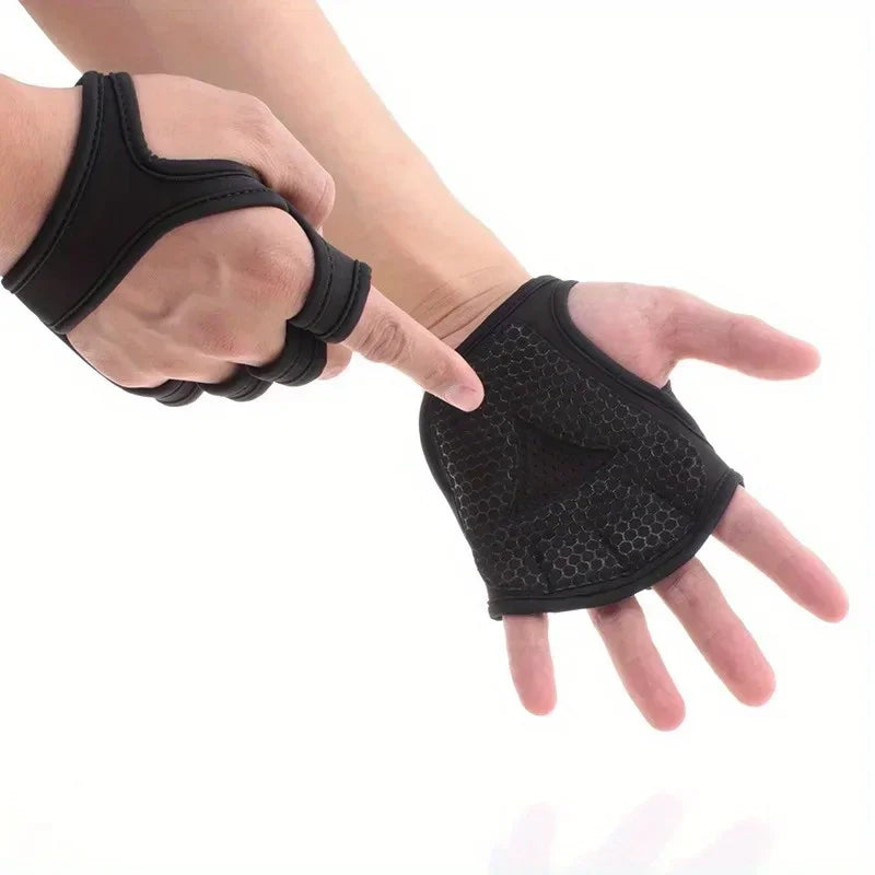 Unisex Weightlifting Gloves Non Slip Half Finger Wrist Support