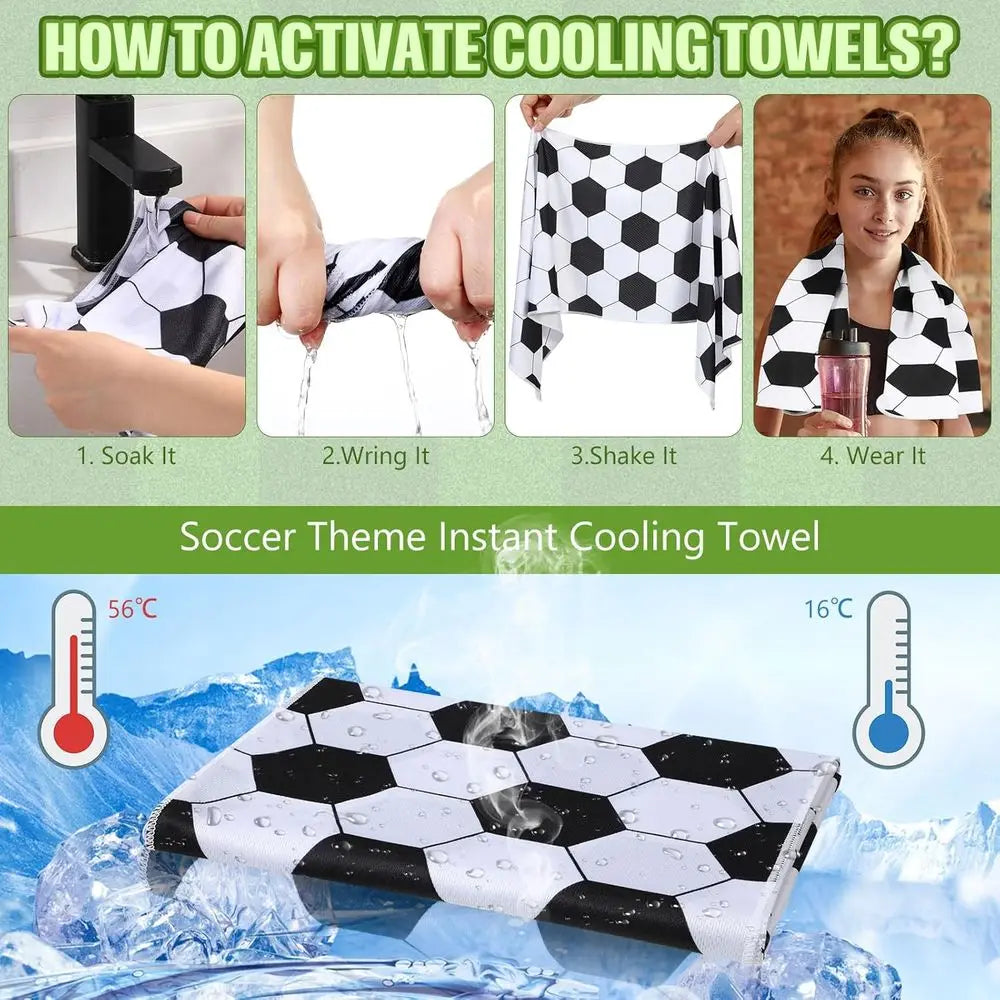 12-Pack Cooling Towels, 30 x 9 for Sports, Breathable Chill Rag, Microfiber Workout Towels for Gym & Running