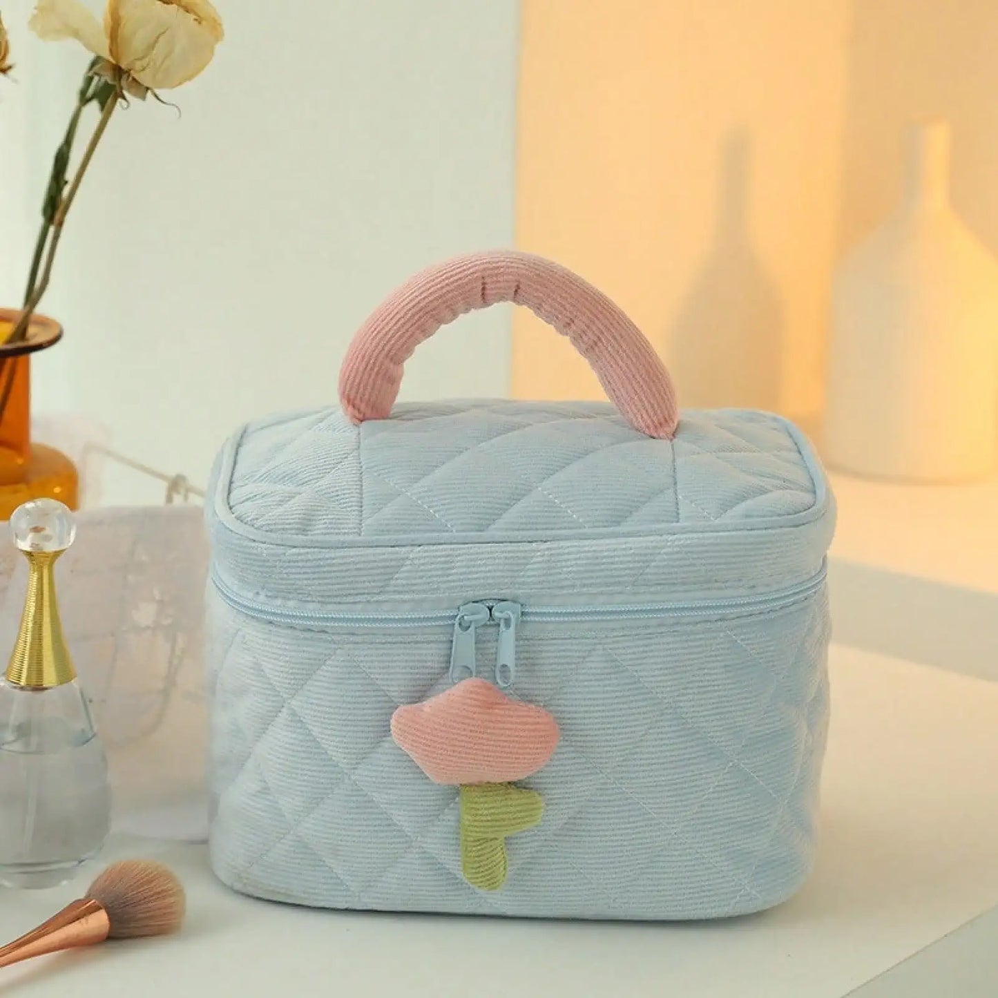 Corduroy Makeup Bag Niche Handheld Toiletry Organizer