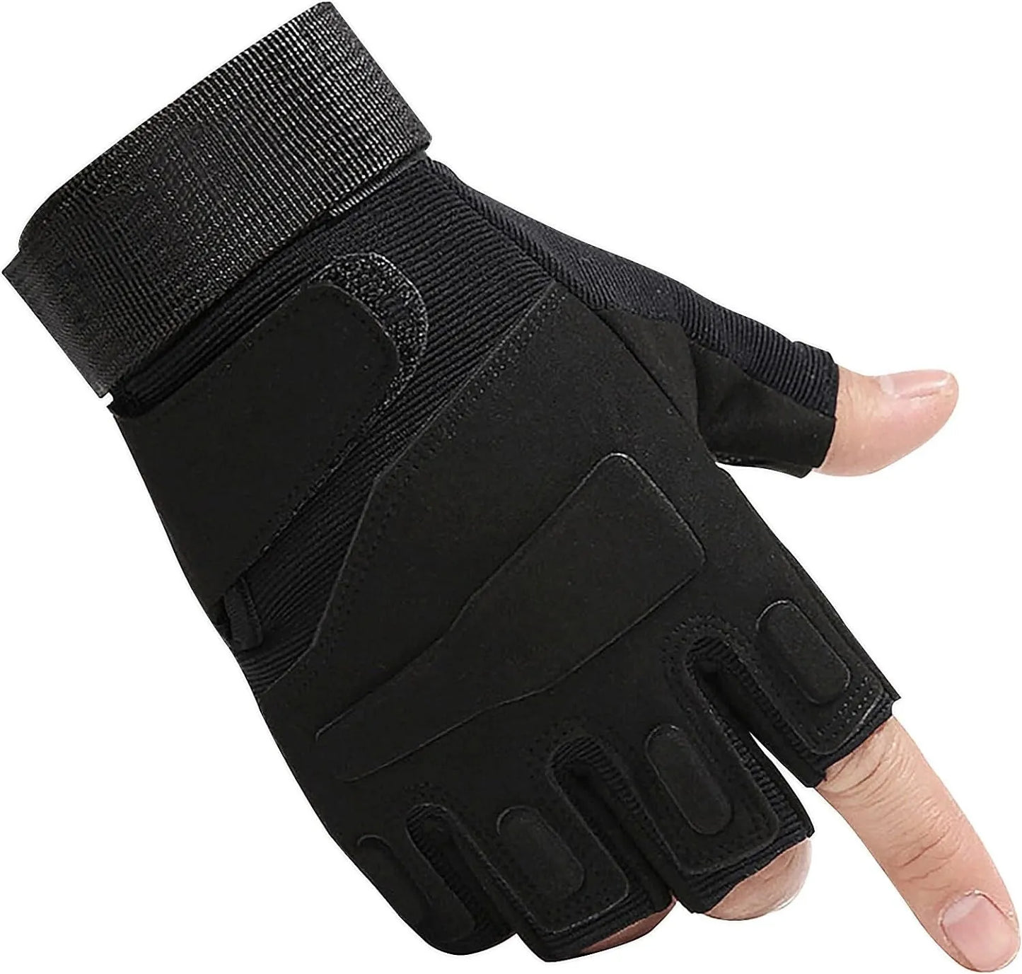 Fingerless Tactical Gloves Anti Slip For Airsoft Shooting
