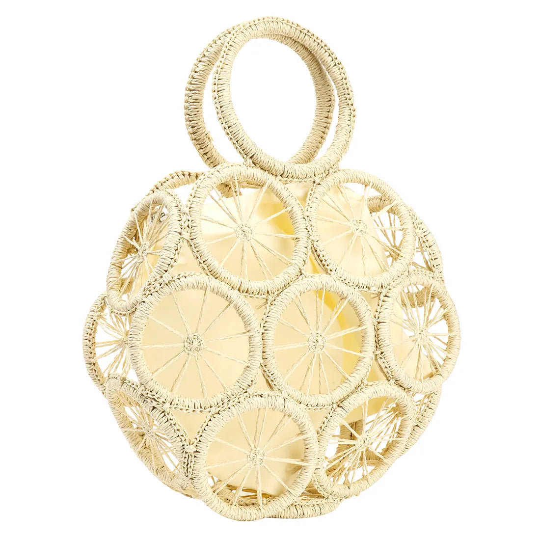 Women's Large Woven Rattan Straw Beach Tote Purse