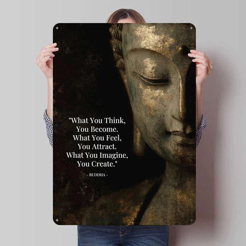 Buddha Quote Metal Poster Tin Signs For Wall Art Decor