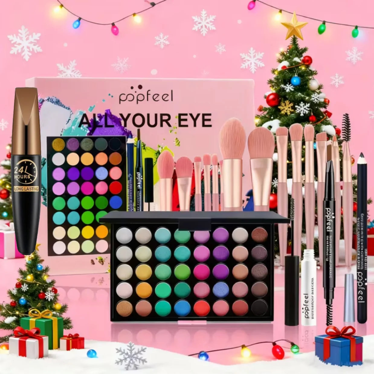 All In One Full Face Makeup Kit With Brush Mascara