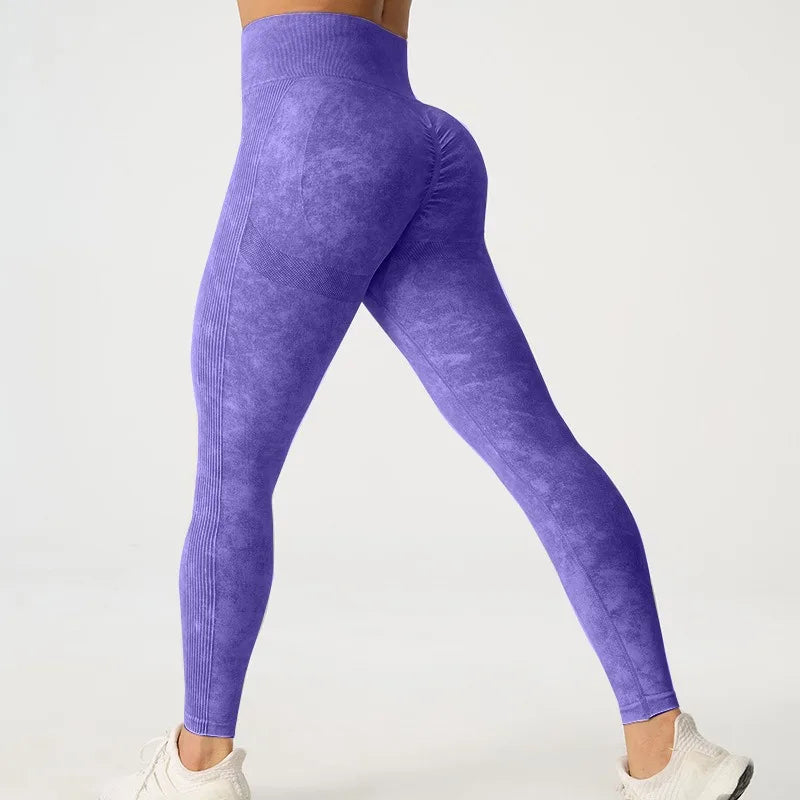 Women Seamless High Waist Yoga Leggings Tummy Control Breathable
