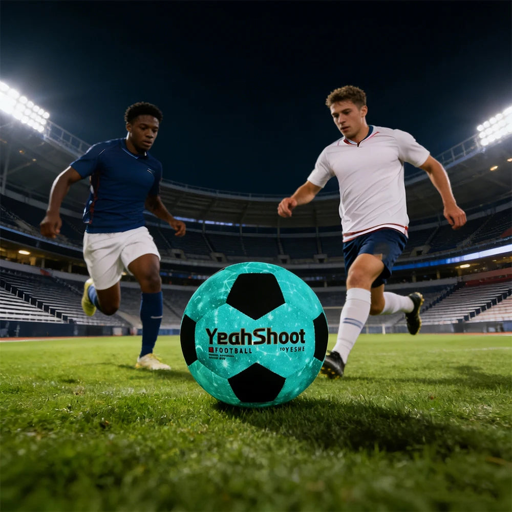 Phosphorescent Light Up Soccer Ball With Durable Pump