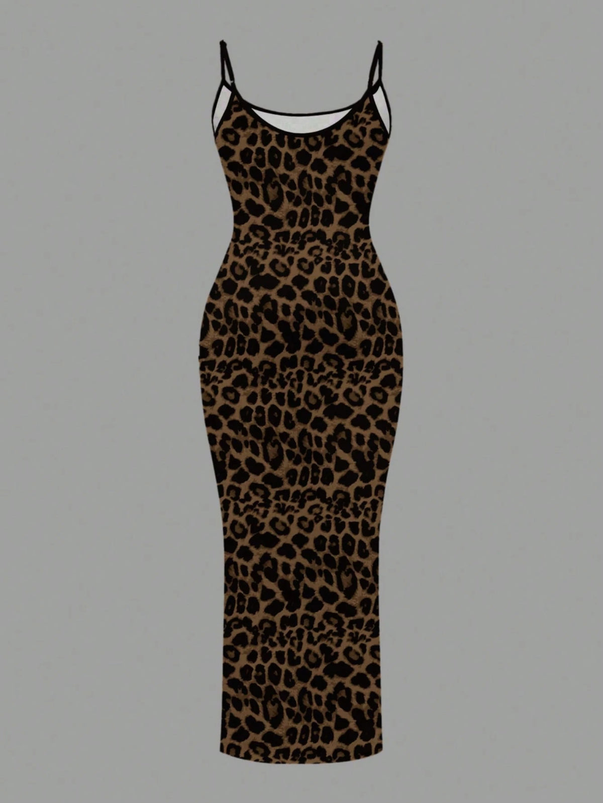 Women's Spaghetti Strap Leopard Print Slim Fit Mermaid Maxi Dress For Beach Vacation Night Club Casual Fashion Occasions