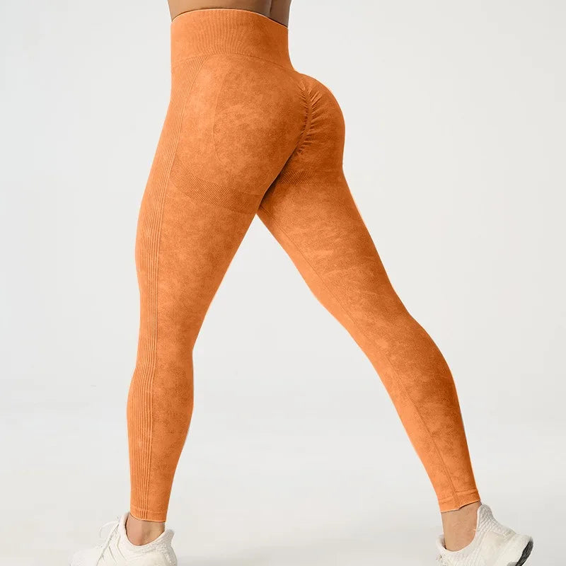 Women Seamless High Waist Yoga Leggings Tummy Control Breathable