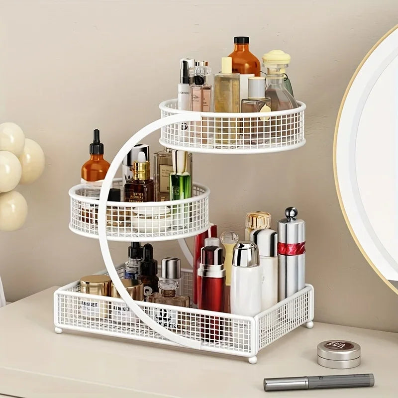 Multi Layer Desktop Makeup Storage Organizer For Skincare And Cosmetics