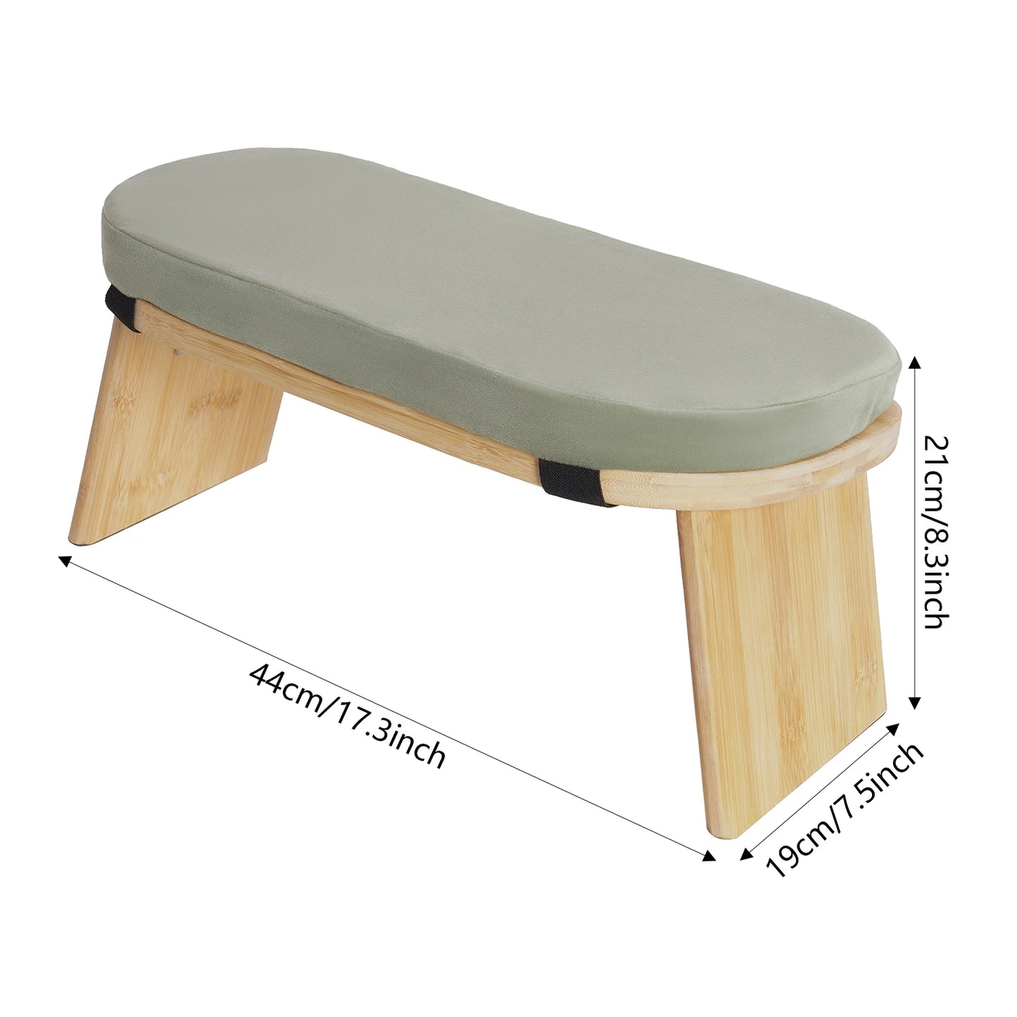 Bamboo Foldable Meditation Stool Freestanding Scratch Resistant