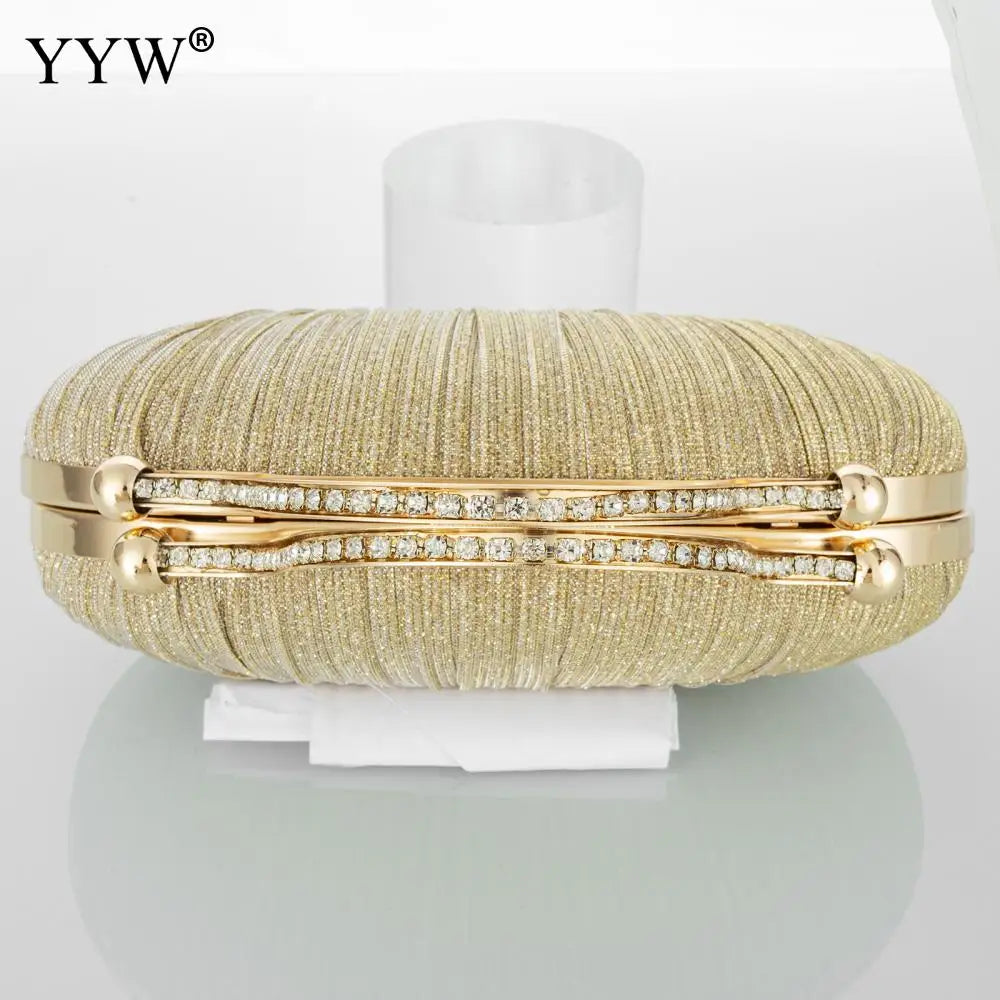 Diamond Top Handle Women Evening Handbag Clutch With Rhinestones